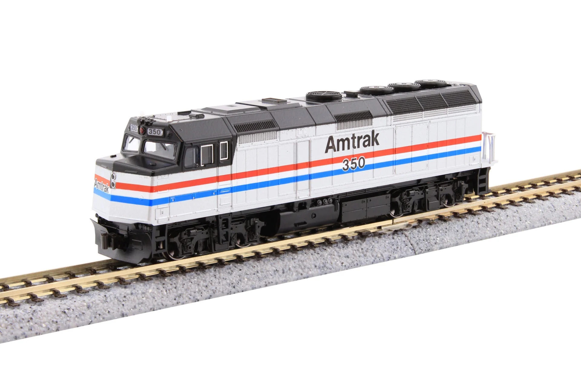 Kato N Scale EMD F40PH Amtrak Phase III #350 Diesel Locomotive w/o Ditch Lights - 1766108