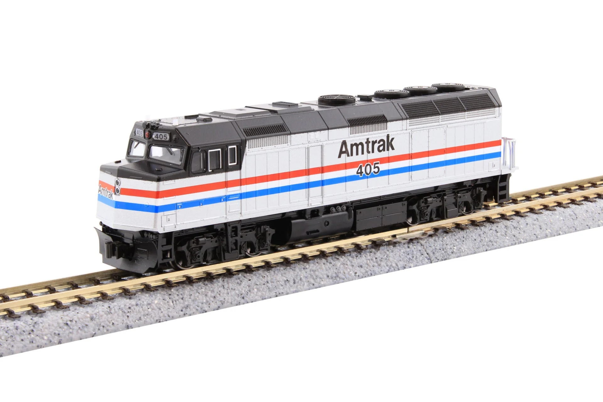 Kato N Scale EMD F40PH Amtrak Phase III #405 Diesel Locomotive w/o Ditch Lights - 1766109