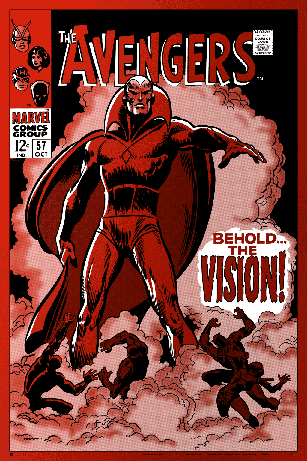 The Avengers #57 Foil Variant Poster - John Buscema