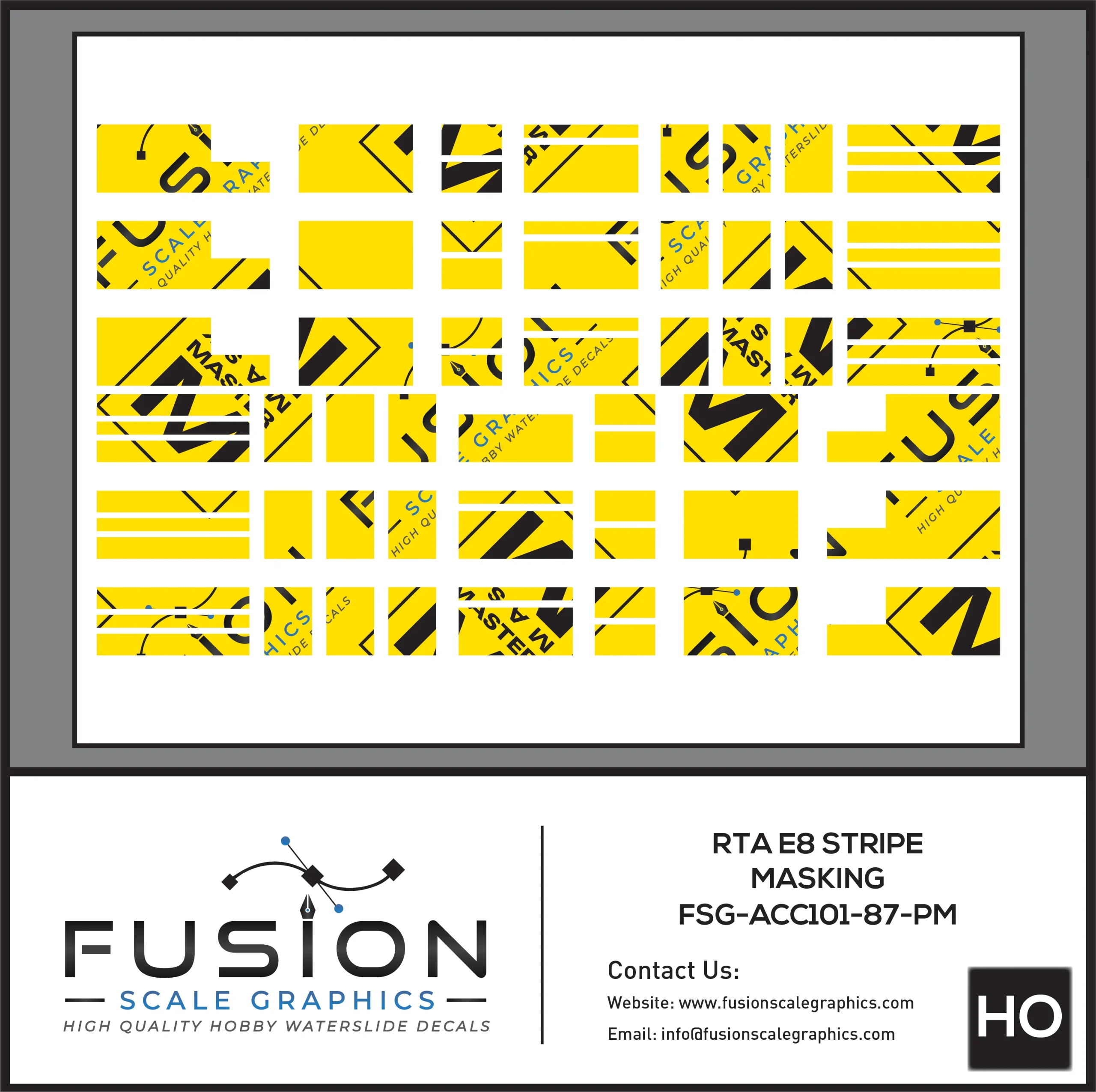 HO Scale Freight Car Patching Paint Masking Set - Fusion Scale Graphics