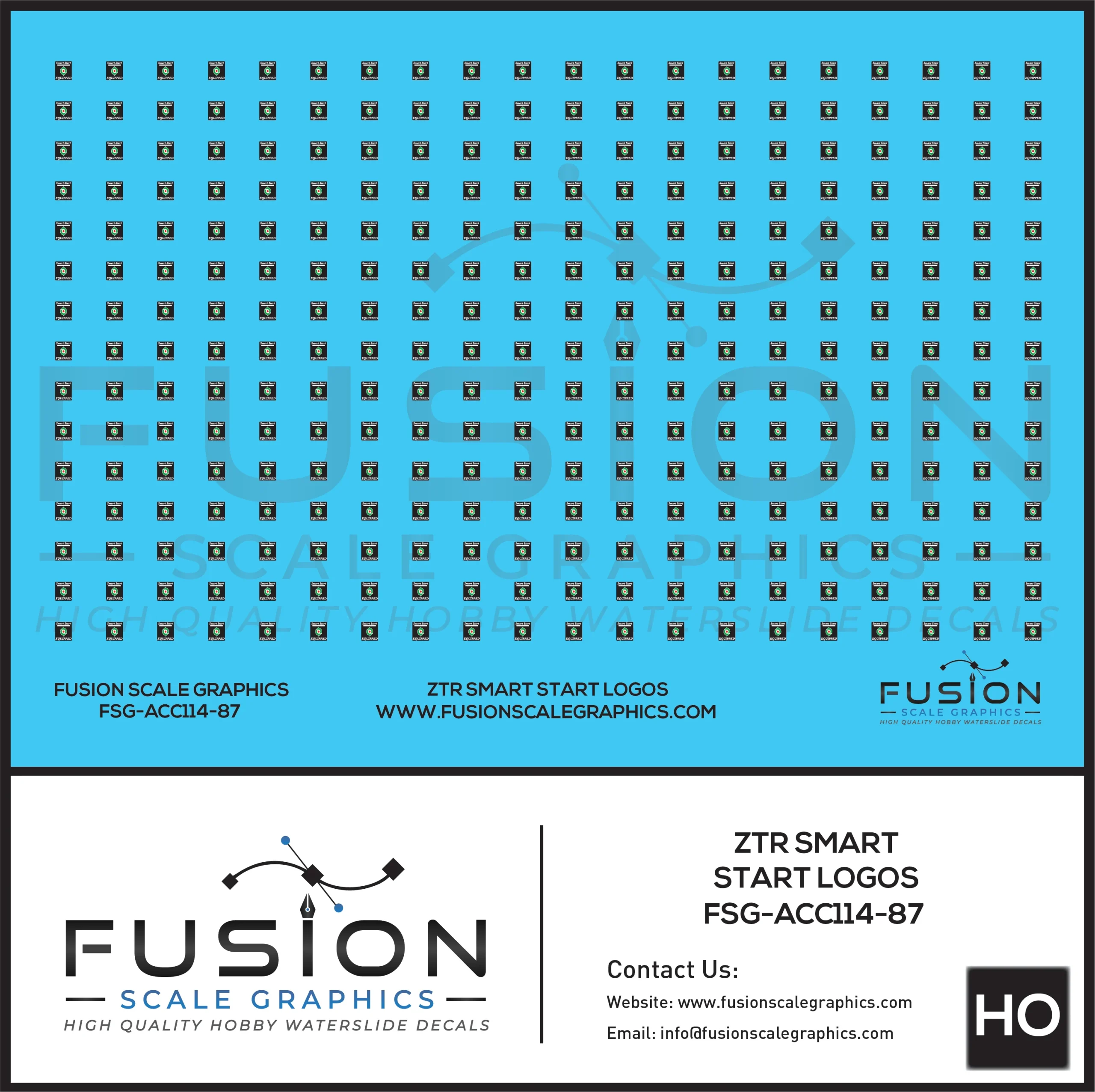 HO Scale ZTR Smart Start Locomotive Logos Decal Set - Fusion Scale Graphics