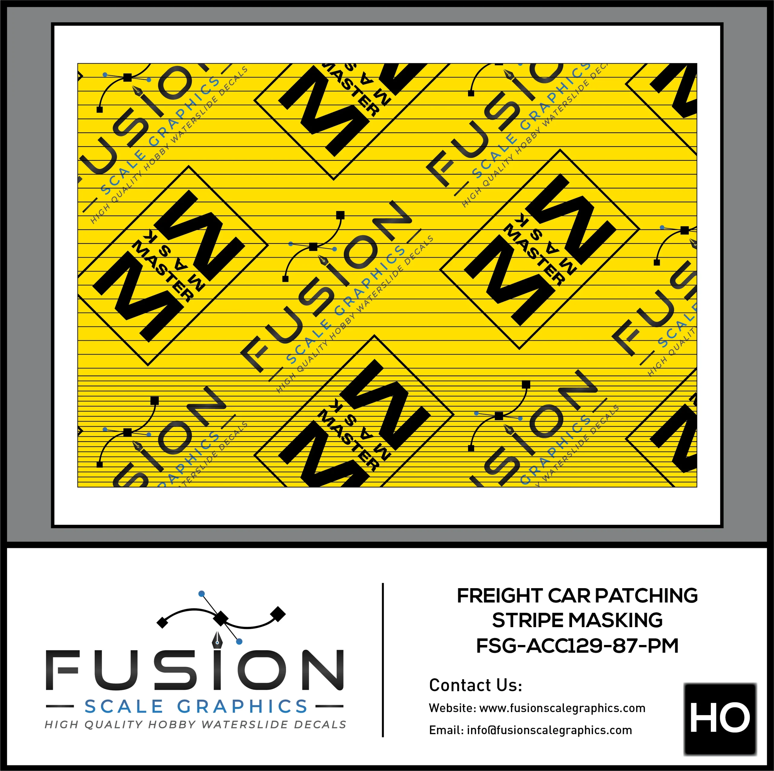 HO Scale Freight Car Patching Paint Masking Set 2 - Fusion Scale Graphics