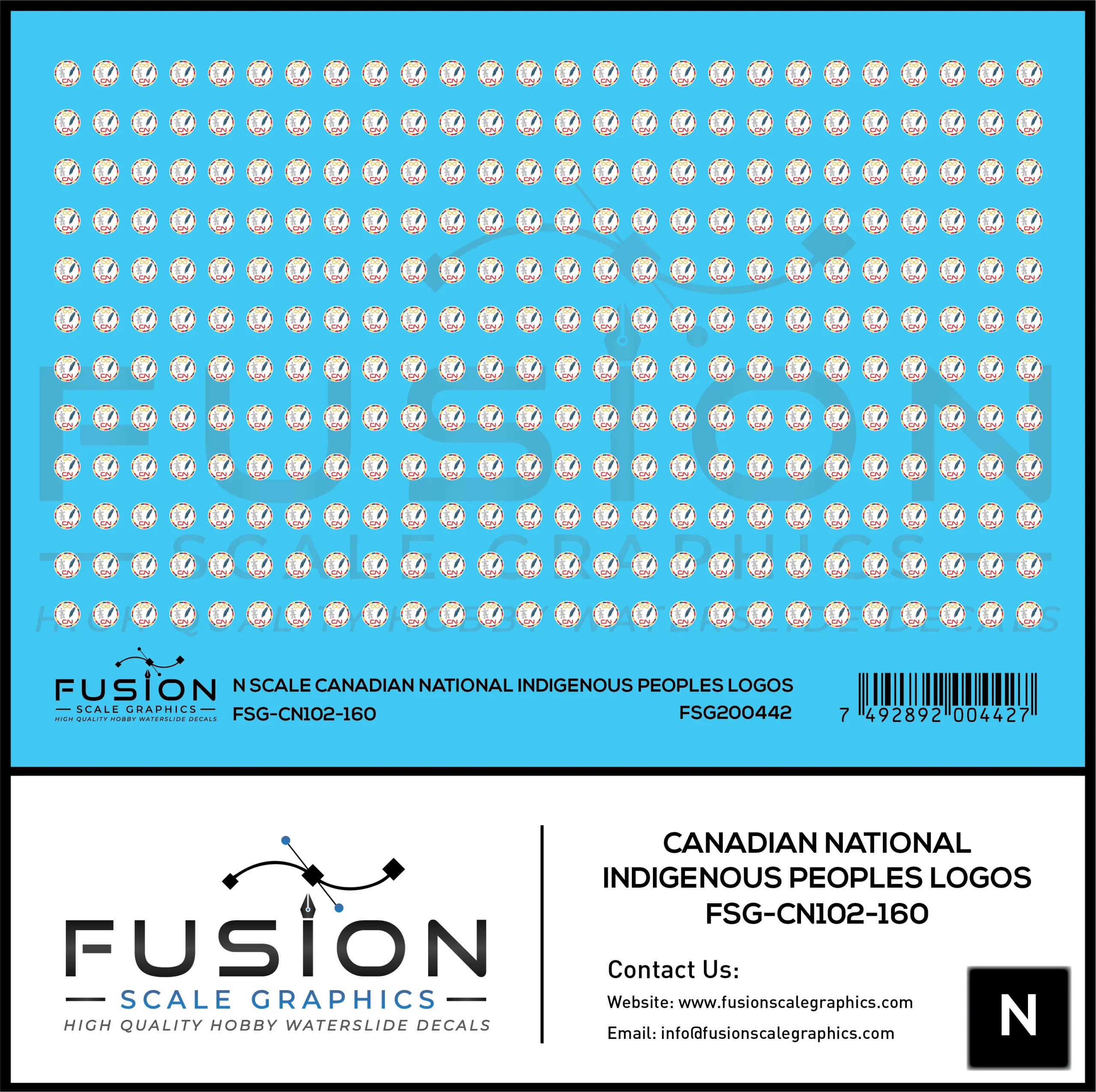 N Scale Canadian National Indigenous Peoples Logos Decal Set - Fusion Scale Graphics