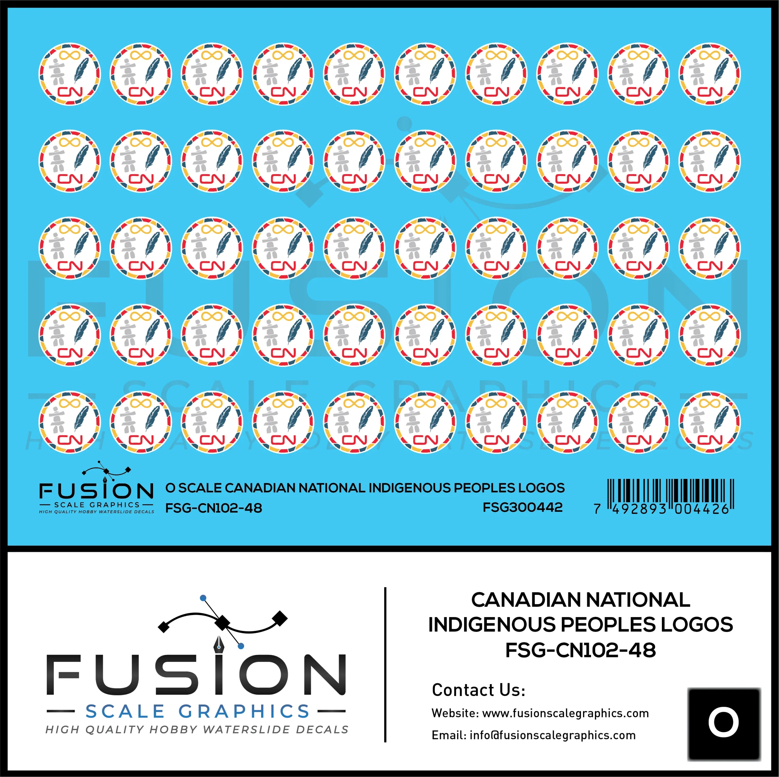 O Scale Canadian National Indigenous Peoples Logos Decal Set - Fusion Scale Graphics