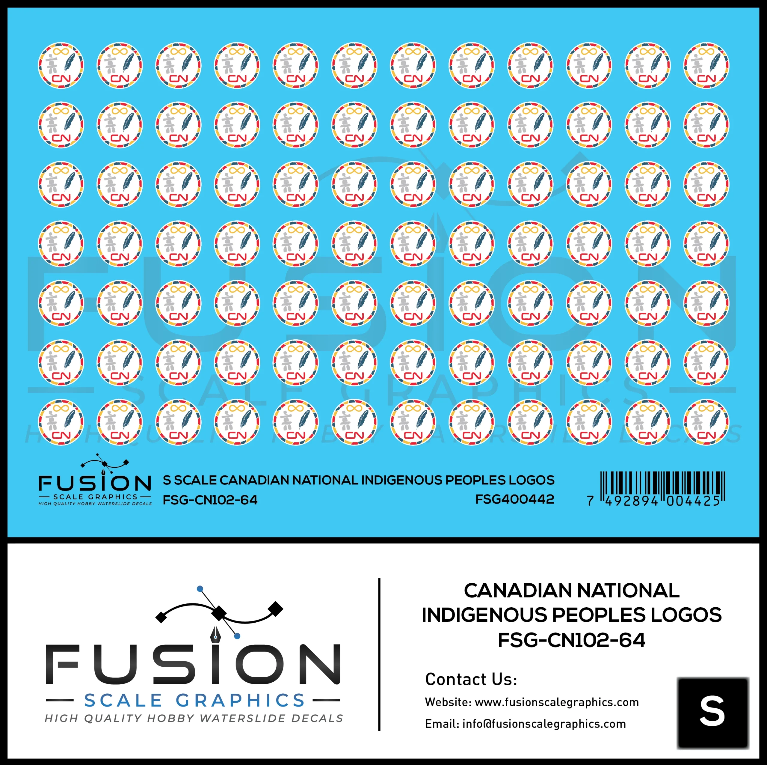 S Scale Canadian National Indigenous Peoples Logos Decal Set - Fusion Scale Graphics
