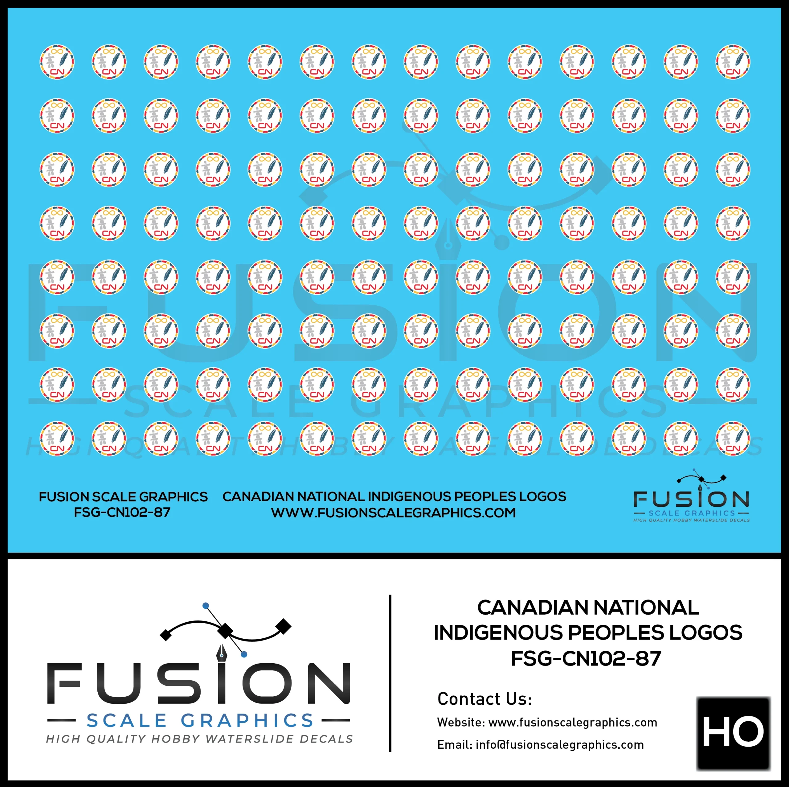 HO Scale Canadian National Indigenous Peoples Logos Decal Set - Fusion Scale Graphics