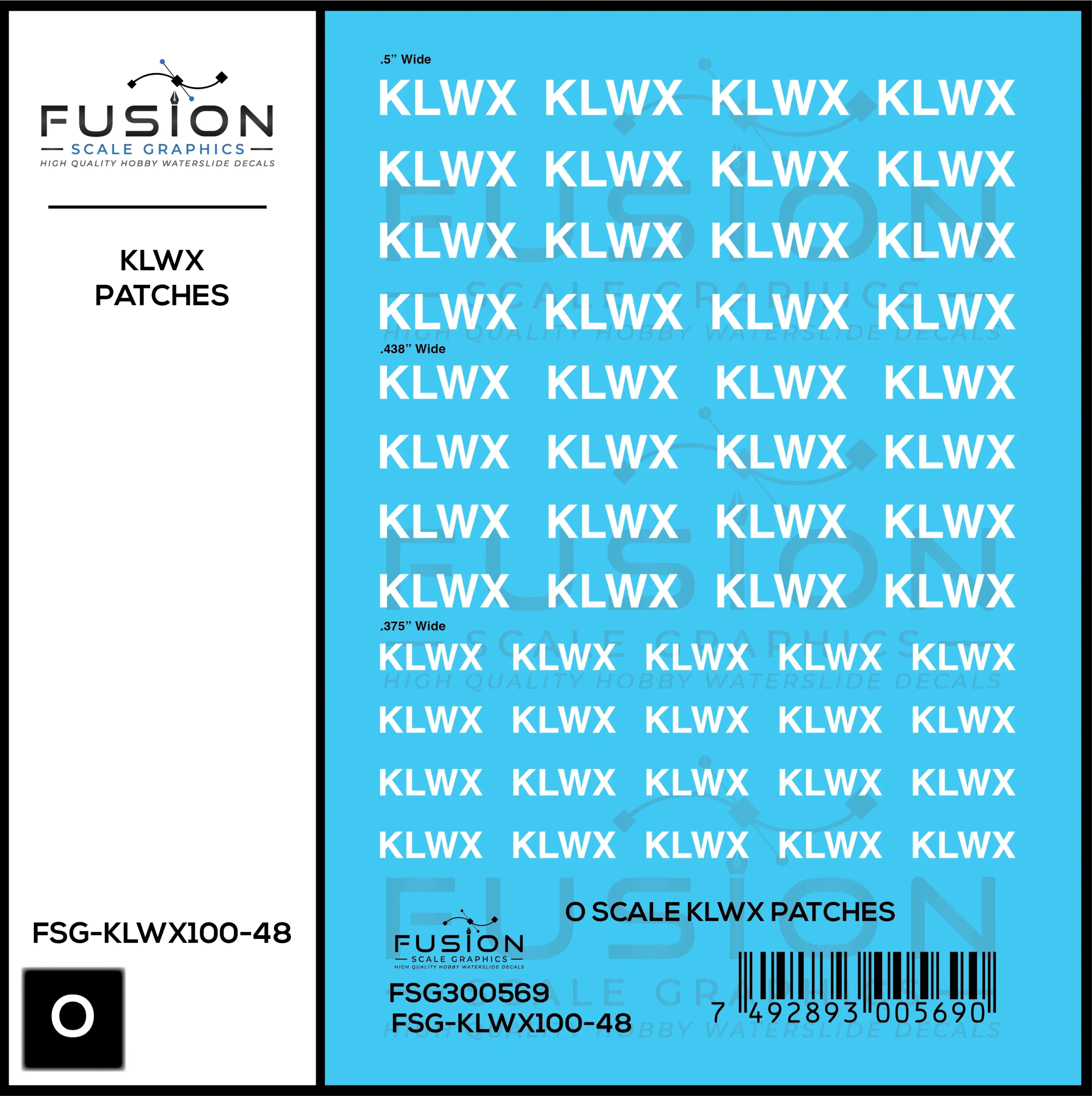O Scale KLWX Locomotive Patches Decal Set - Fusion Scale Graphics