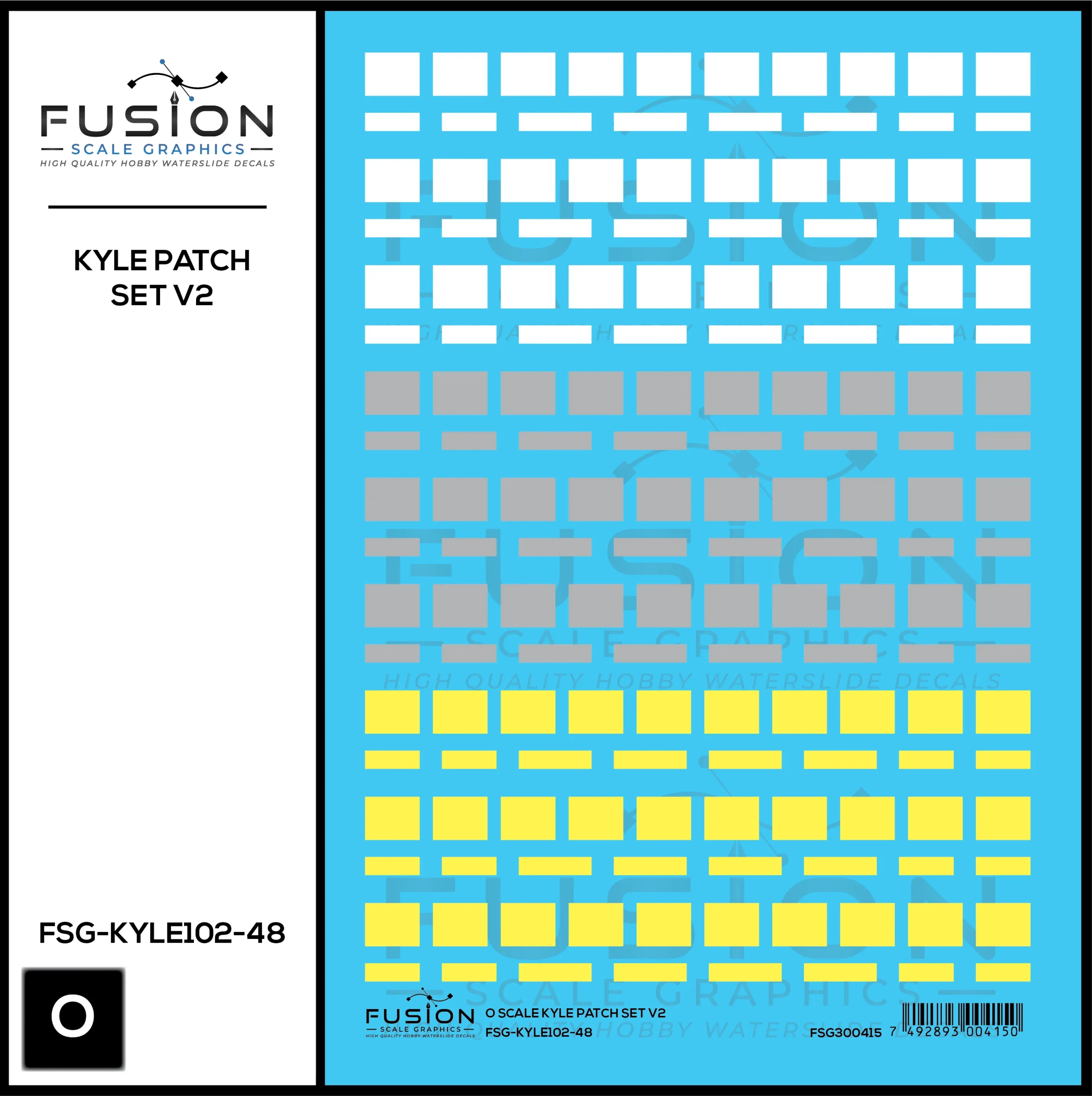 O Scale KYLE Patch Decal Set V2 - Fusion Scale Graphics