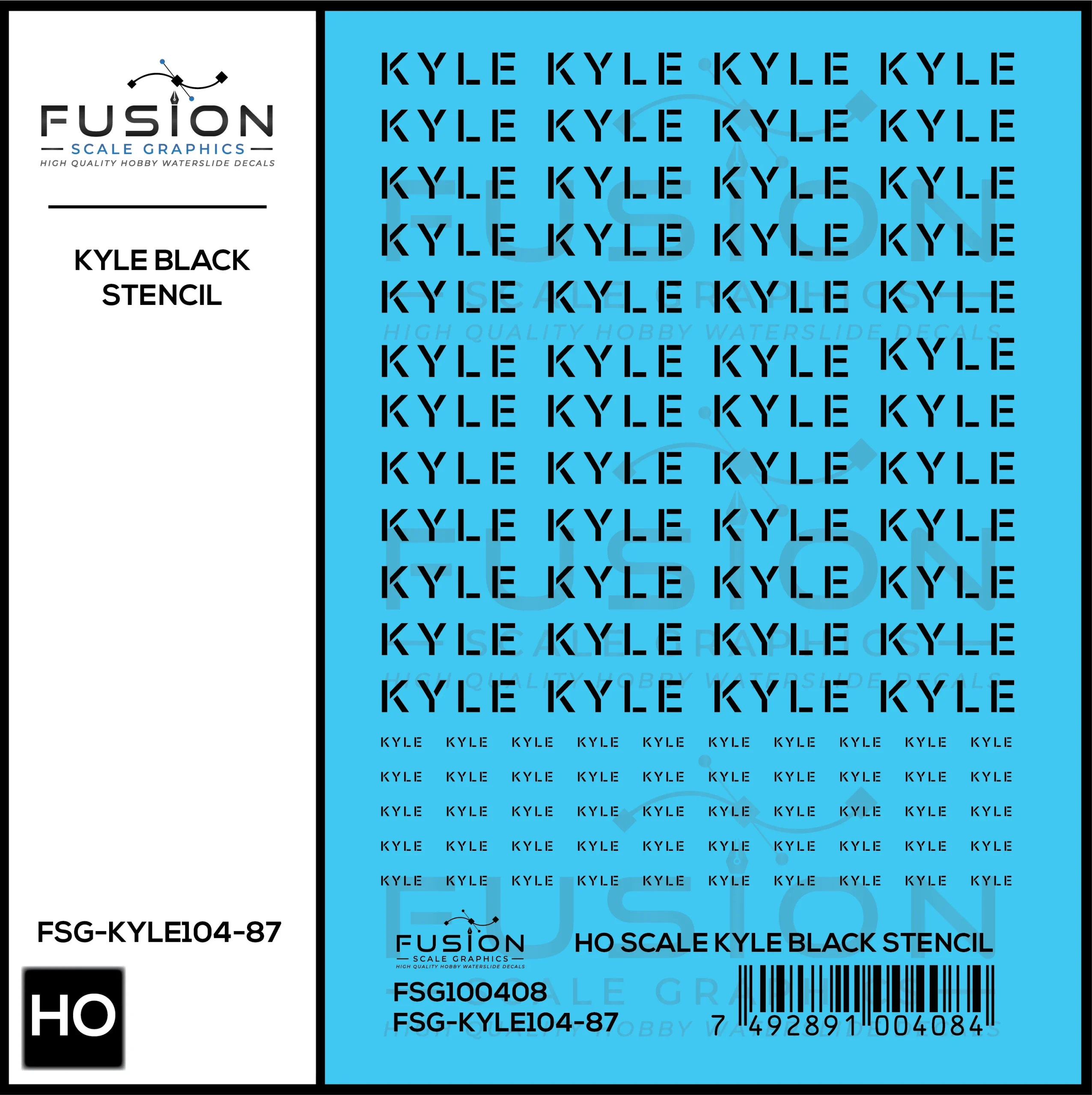 HO Scale KYLE Freight Car Stencil Patch Decal Set - Fusion Scale Graphics