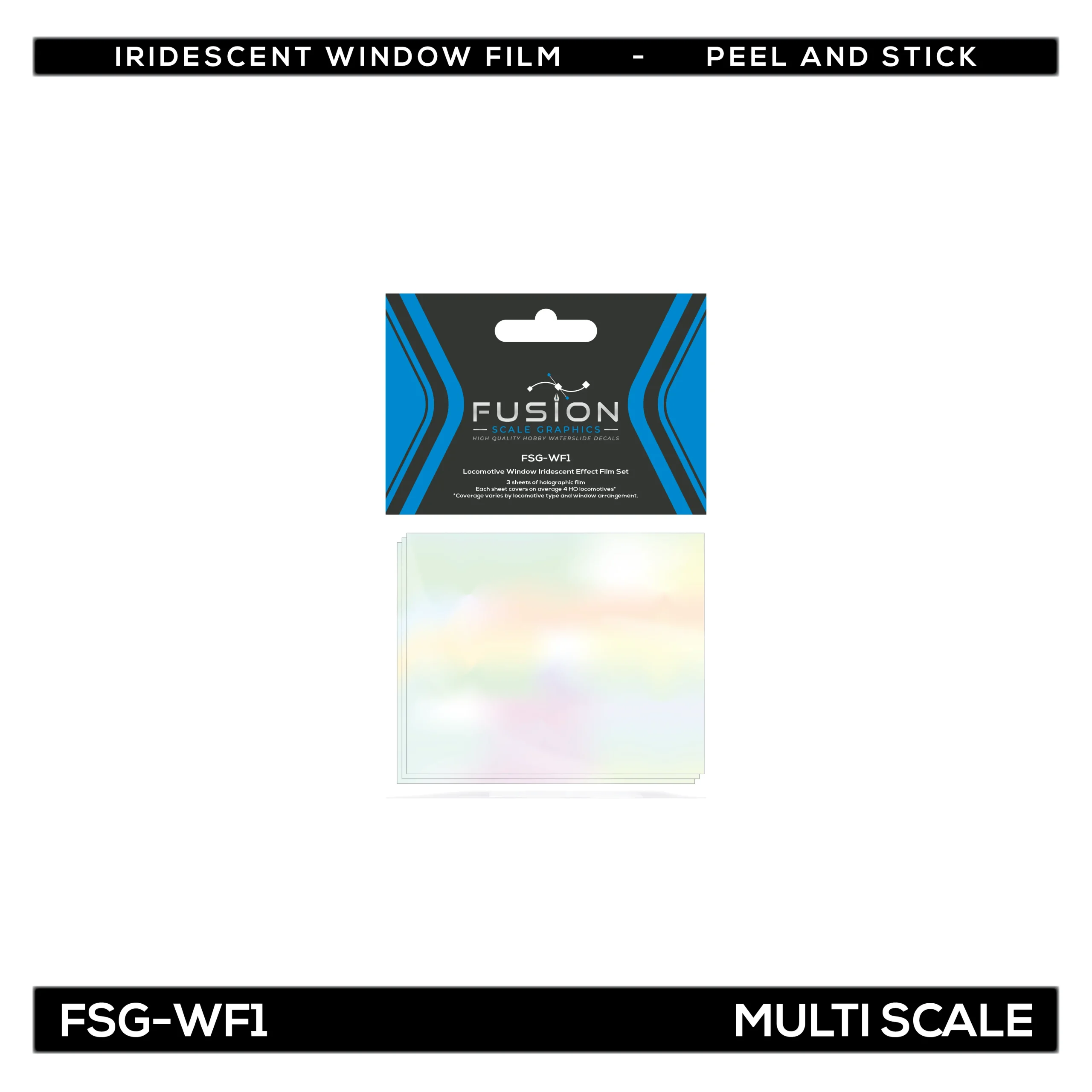 FRA Locomotive Window Glazing Iridescent Film Effect Set - Fusion Scale Graphics