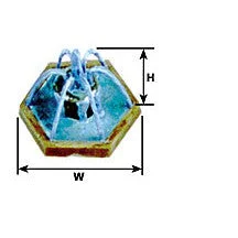 Plastruct O gauge Polystyrene Square Fountain (1 per pack)