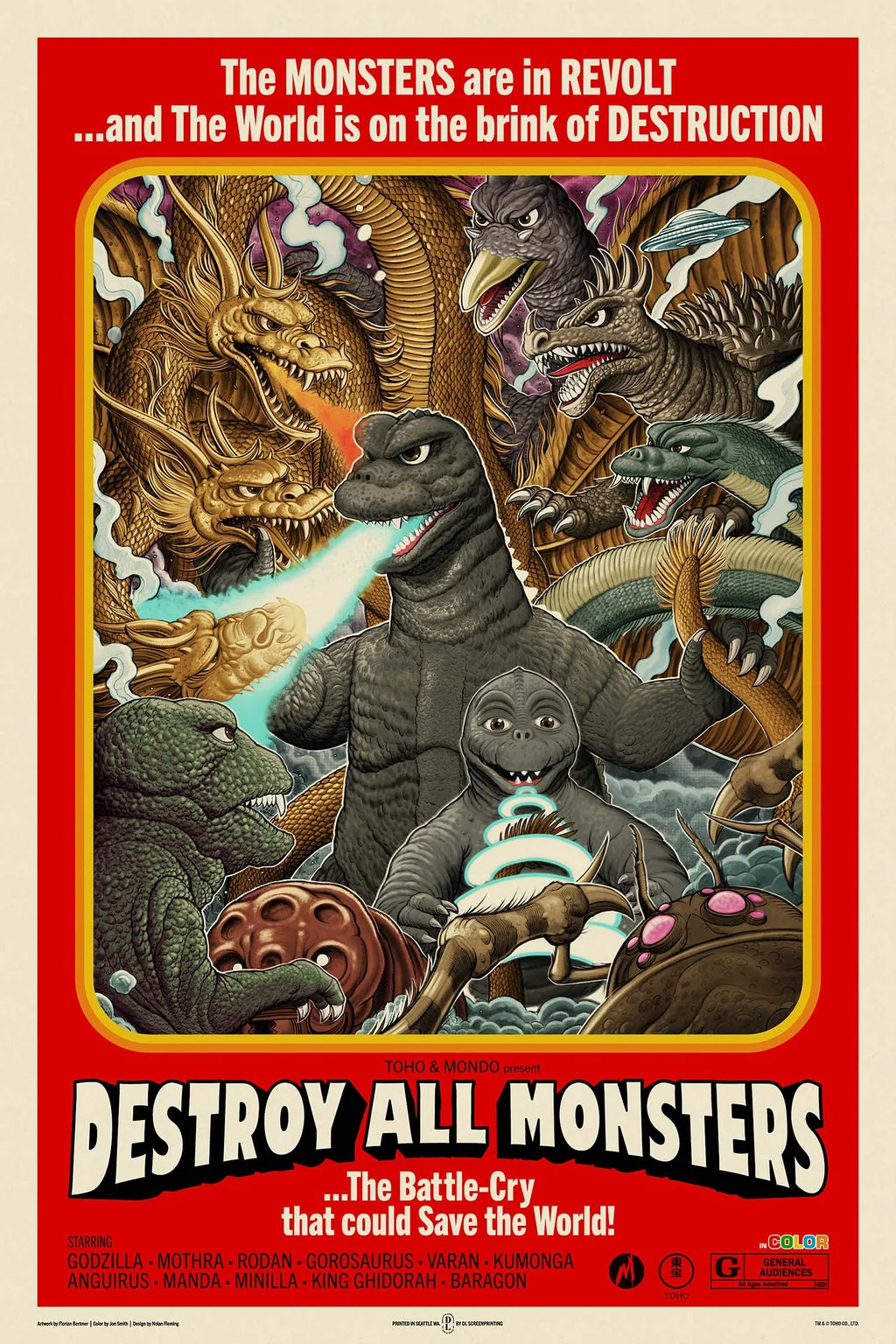 Destroy All Monsters Poster - Florian Bertmer