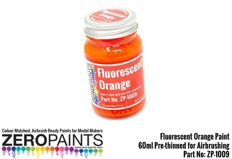 Zero Paints Fluorescent Orange 60ml - ZP-1009