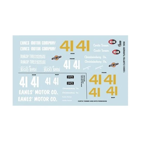 Gofer Racing Decals Curtis Turner 1950 Decal
