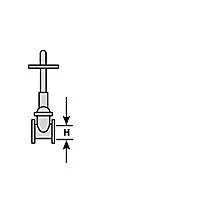 Plastruct 1/8" Gray Butyrate Gate Valve for TB-4 (5 per pack)