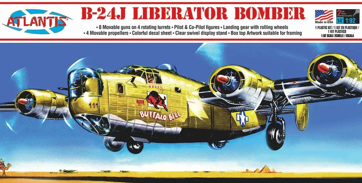 1/92 Atlantis Models B-24J Liberator Bomber Buffalo Bill-218