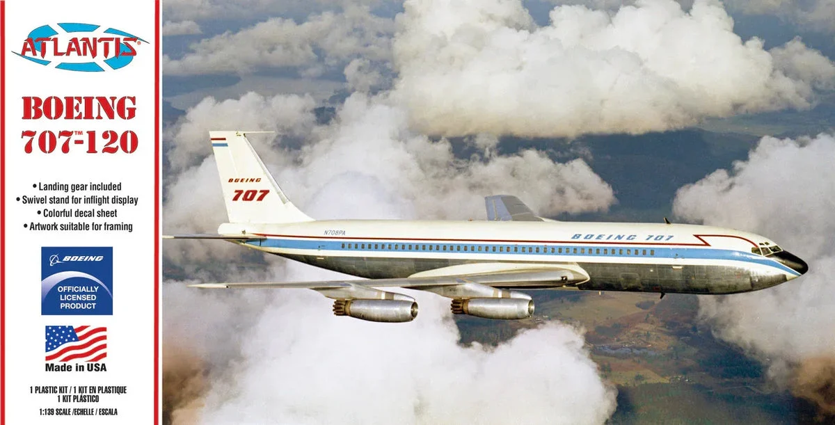 1/139 Atlantis Models Boeing 707-120 Airliner Plastic 246