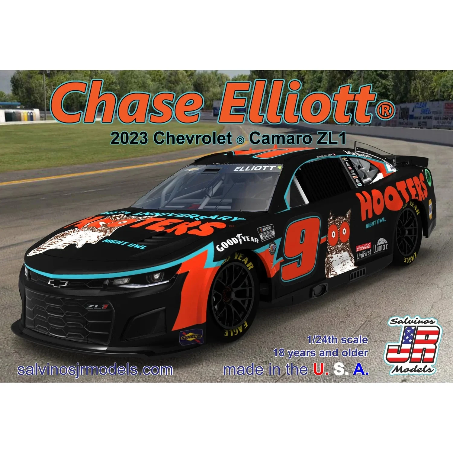 Salvino JR Models Hendrick Motorsports Chase Elliott 2023 Camaro Hooters - Salvinos JR Models