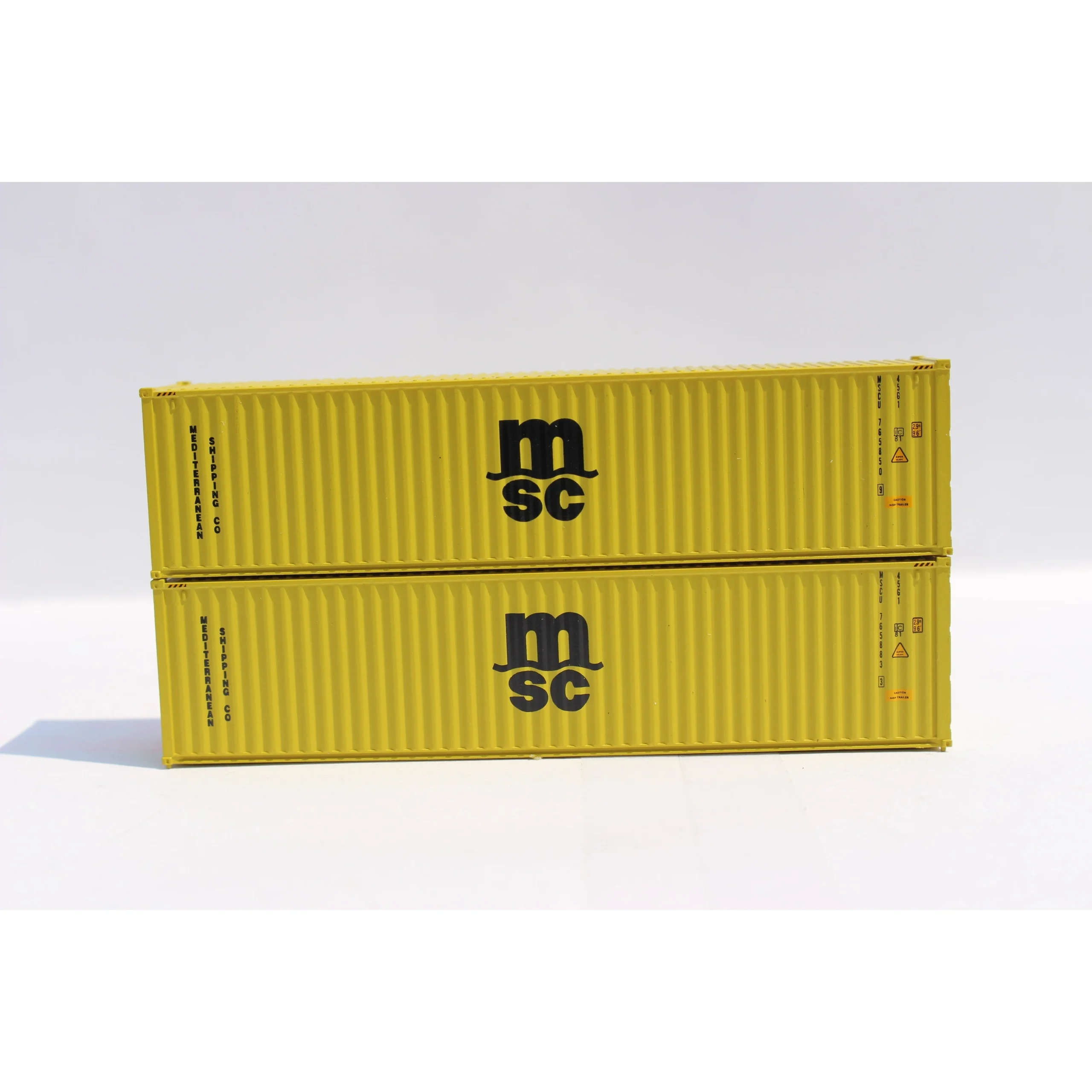Jacksonville Terminal N Scale MSC 40' High Cube Containers - JTC 405199