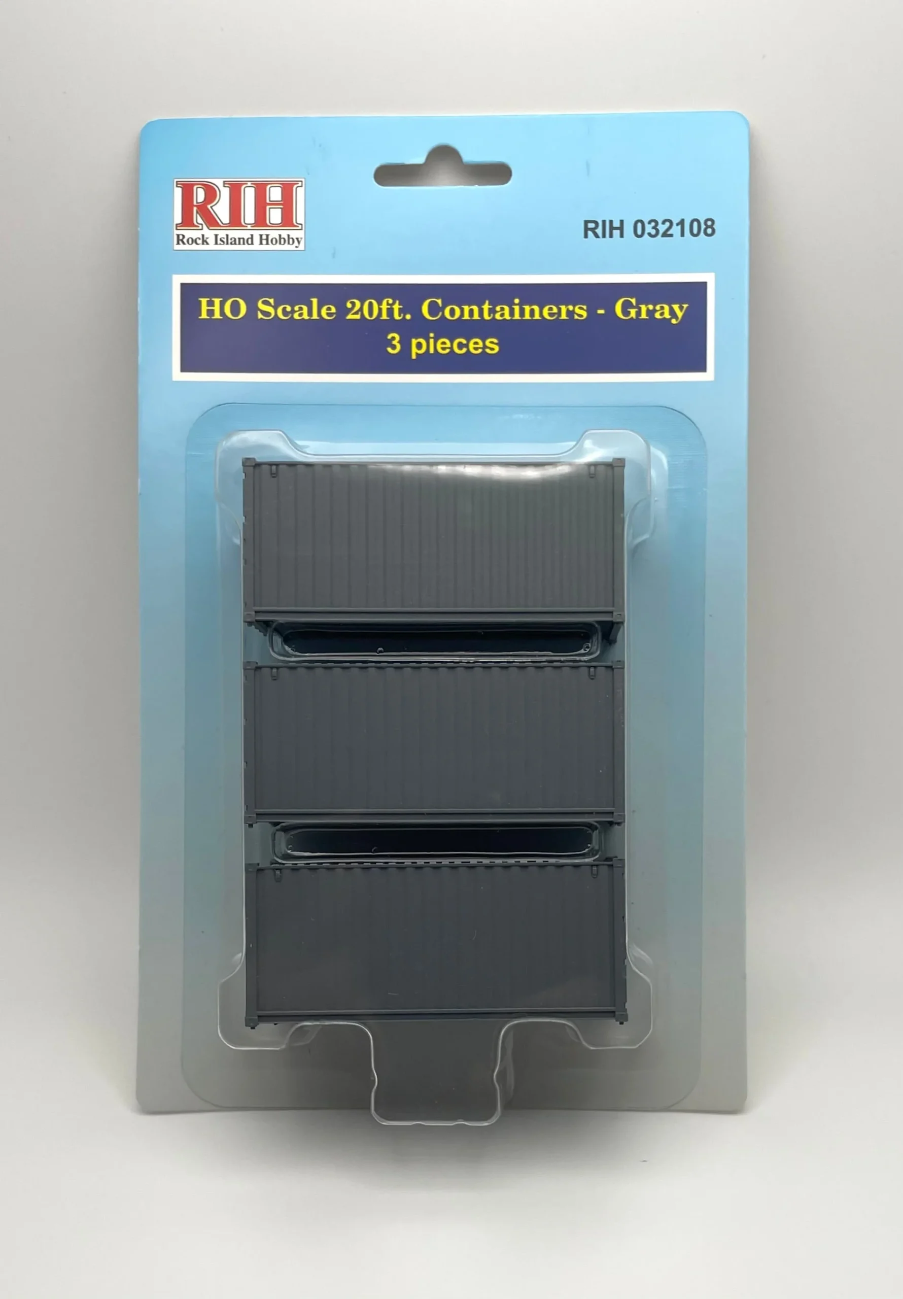 Rock Island Hobby HO 032108 20' Container, Gray (3-Pack)