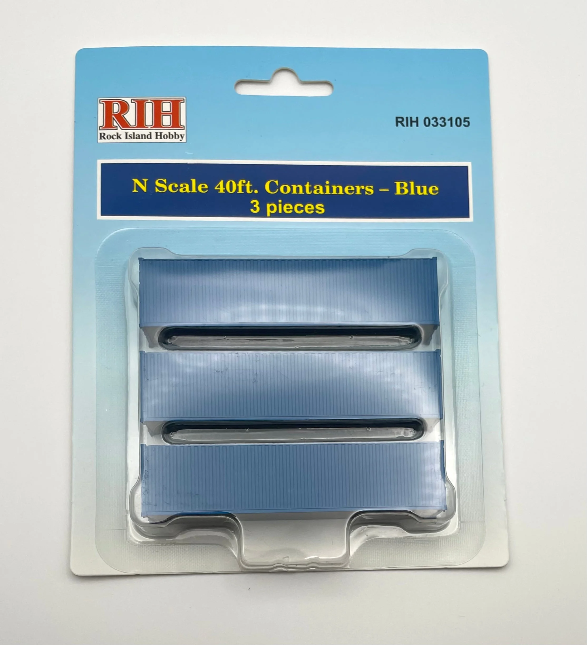 Rock Island Hobby N 033105 40' Container, Dark Blue (3-Pack)