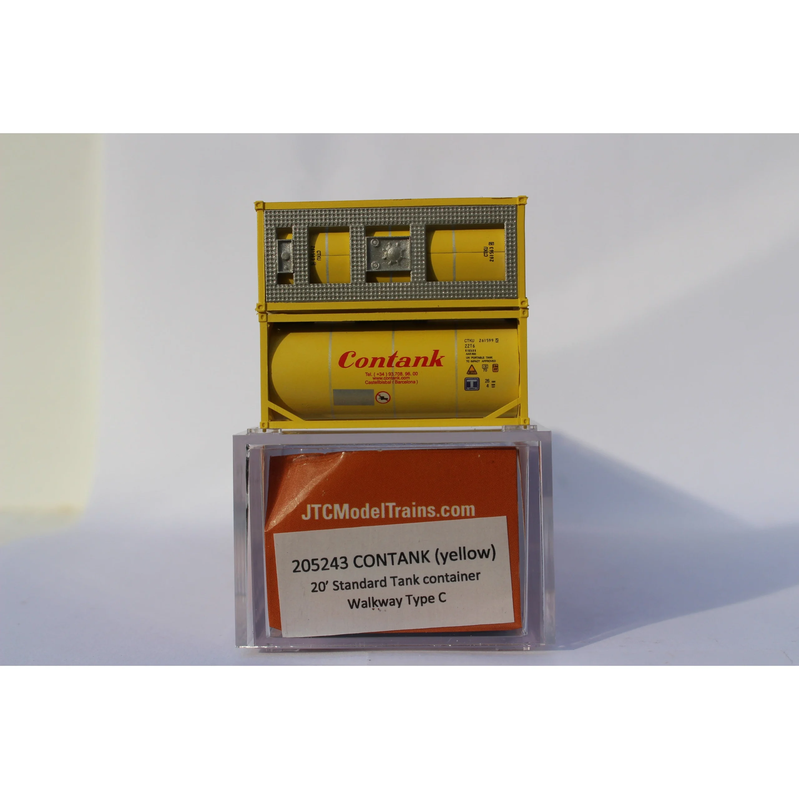 Jacksonville Terminal N Scale CONTANK Yellow 20' Tank Container - JTC 205243