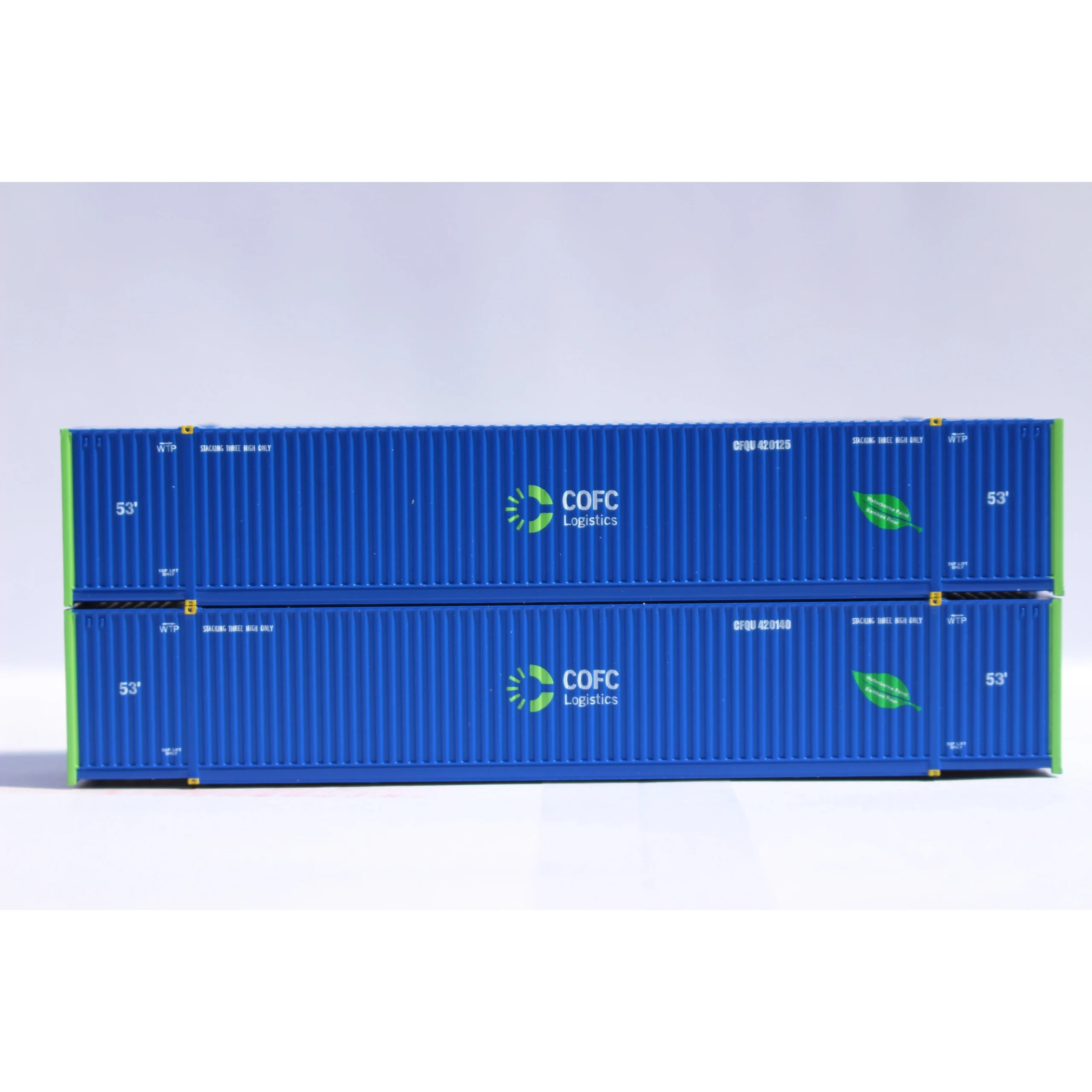 Jacksonville Terminal N Scale COFC Logistics - leaf logo Green 40' High Cube Containers - JTC 537100