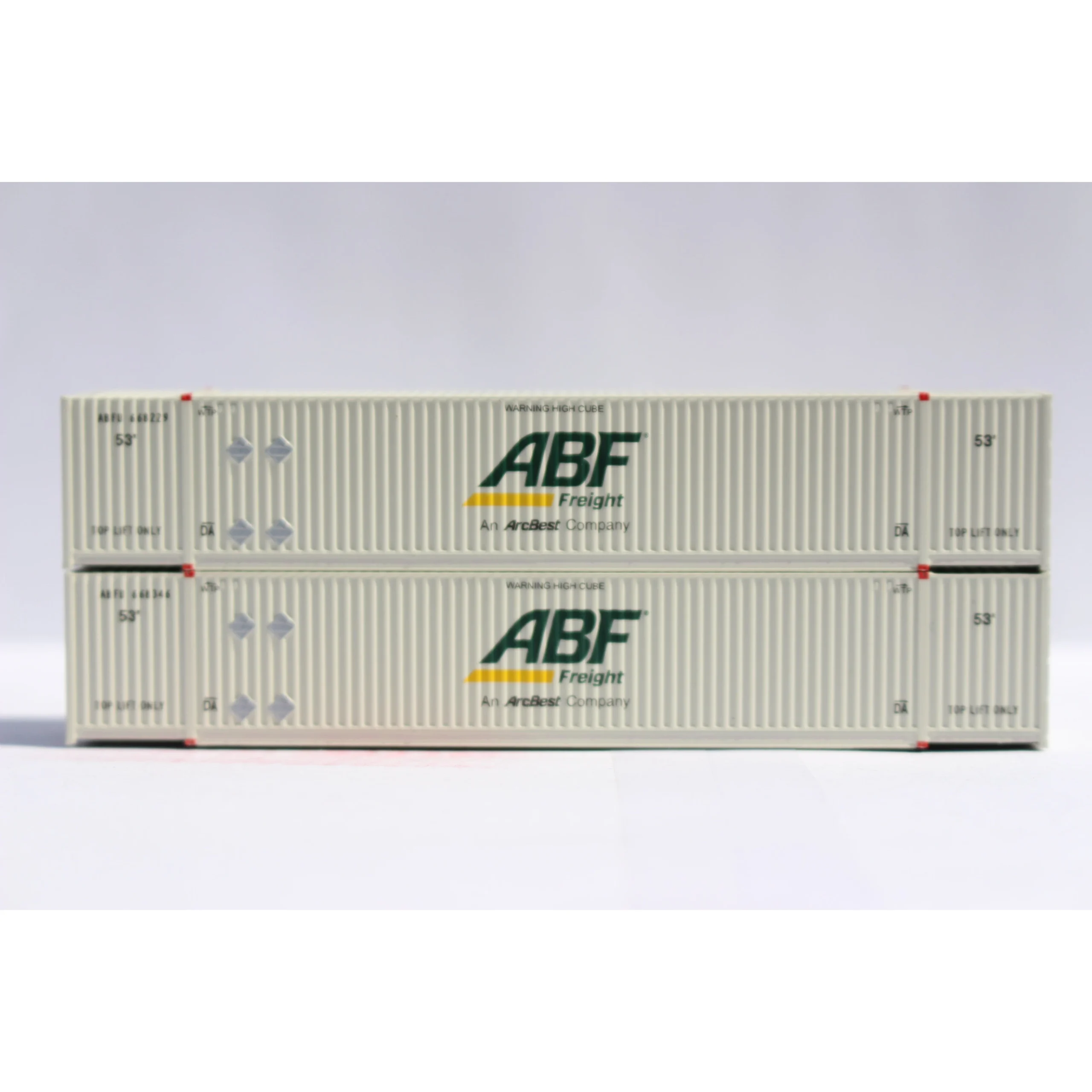Jacksonville Terminal N Scale ABF FREIGHT 53' High Cube Containers Set 1 - JTC 537028