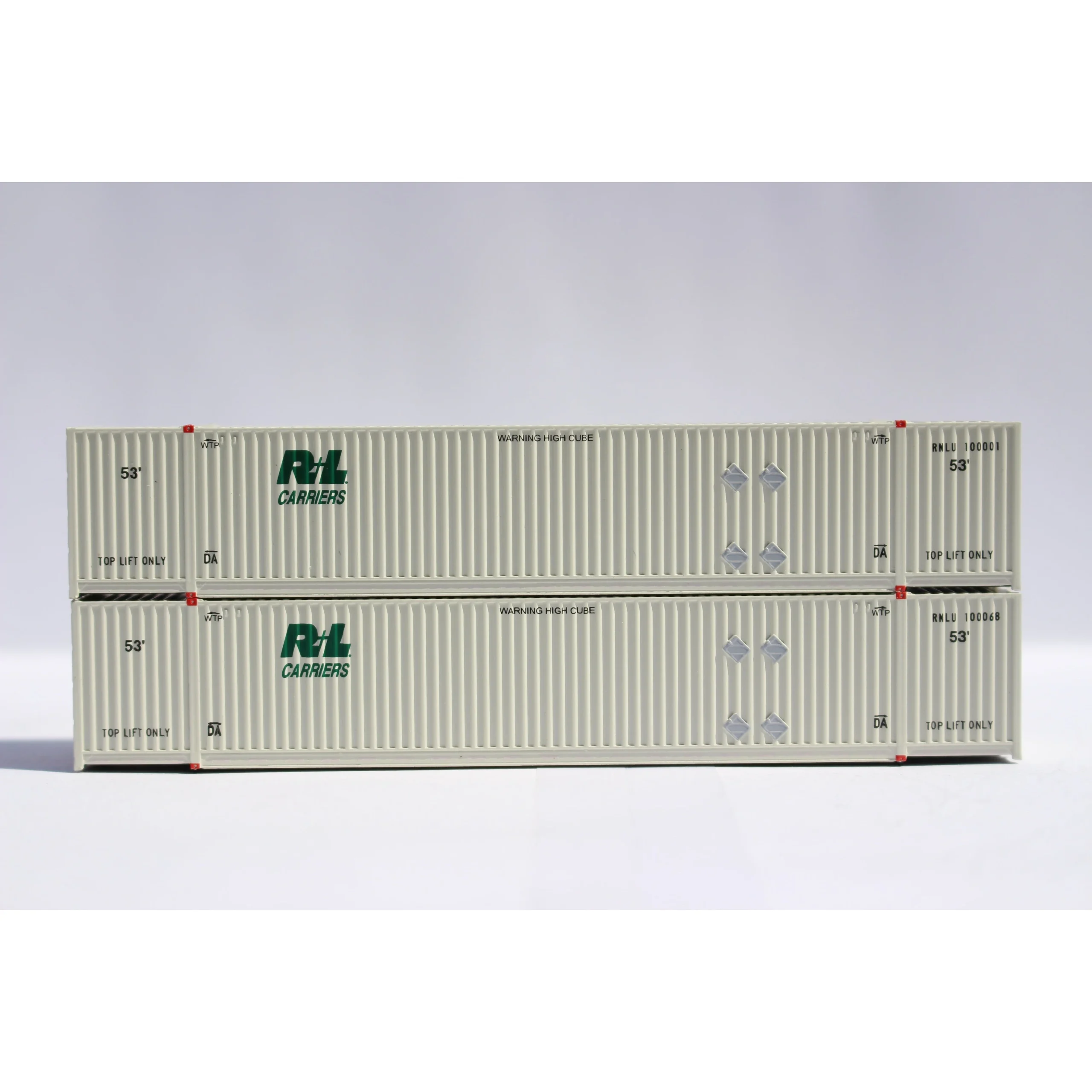 Jacksonville Terminal N Scale R+L Carriers 53' High Cube Containers Set 1 - JTC 537062