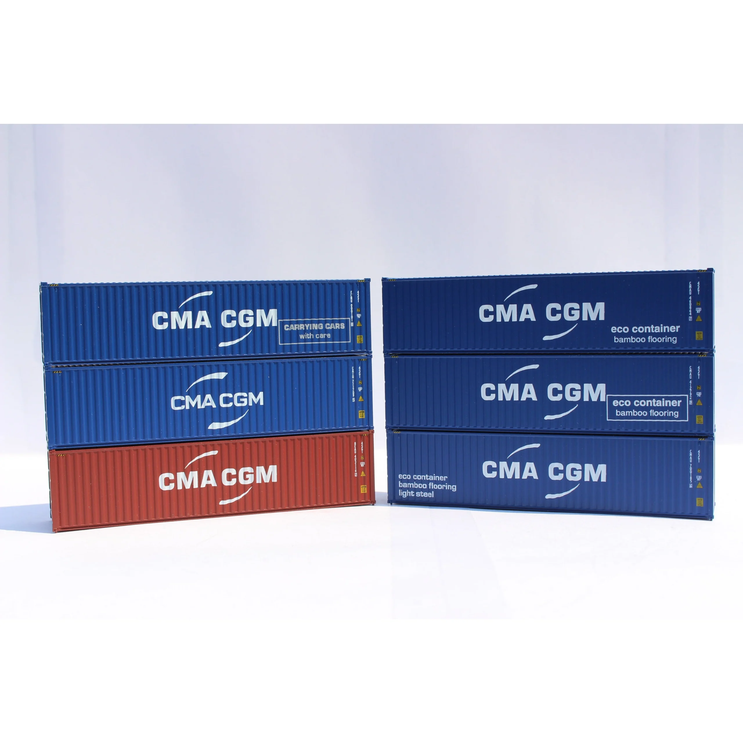 Jacksonville Terminal N Scale CMA/CGM 40' High Cube Containers 6-Pack - JTC 405189