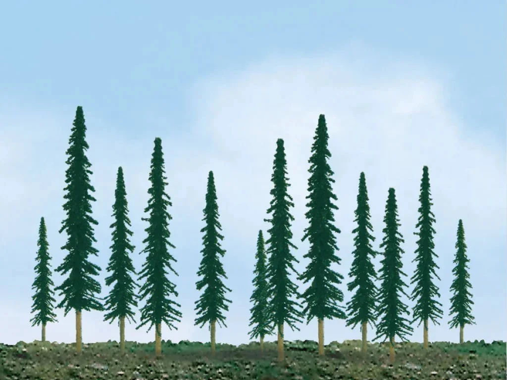 O Scale JTT - Scenic Conifer 6" to 10" 12/pk - 92012