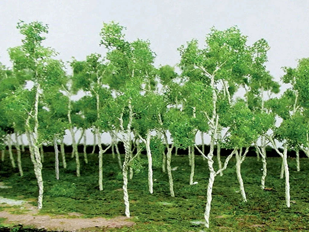 O Scale JTT - Woods Edge Trees Pastel Green - 95621