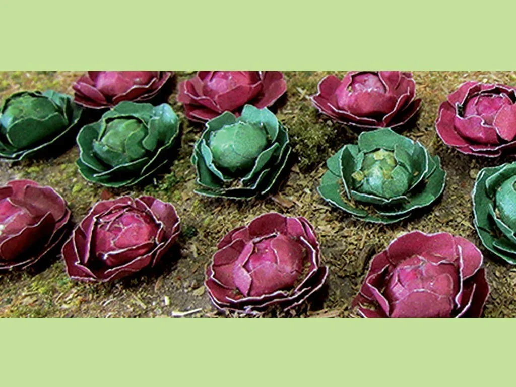 O Scale JTT - Cabbages & Lettuces 1/2" 20/pk - 95528