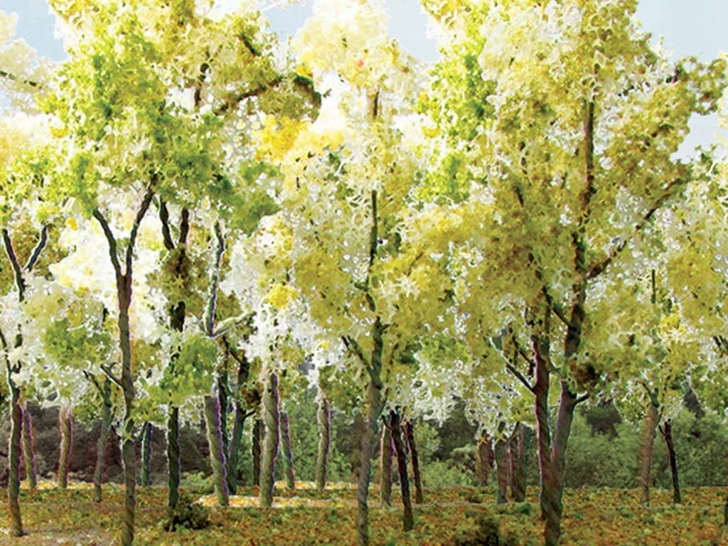O Scale JTT - Woods Edge Trees Beige Green - 95627
