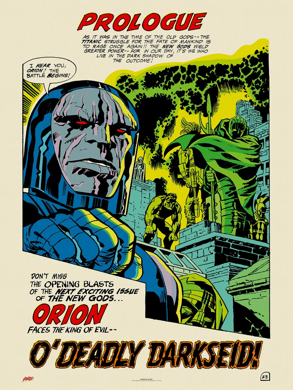 New Gods #1: "O' Deadly Darkseid!" Poster - Jack Kirby
