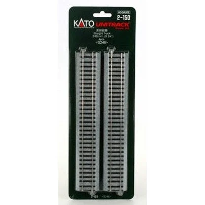 Kato HO Scale Unitrack 246mm Straight Track 4pc