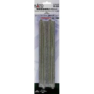 Kato N Scale Concrete Tie Double Track 248mm 9-3/4" Straight 2 Pack