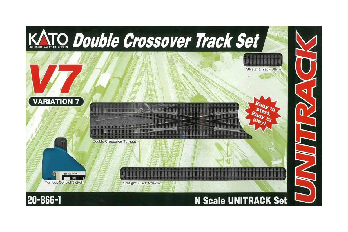 N Kato V7 Electric Double Track Crossing 208661