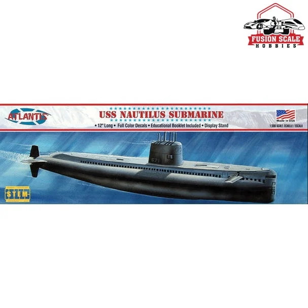 Atlantis Models USS Nautilus Submarine 1/300 STEM Plastic Model Kit