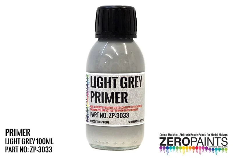 Zero Paints Light Grey Primer 100ml - ZP-3033