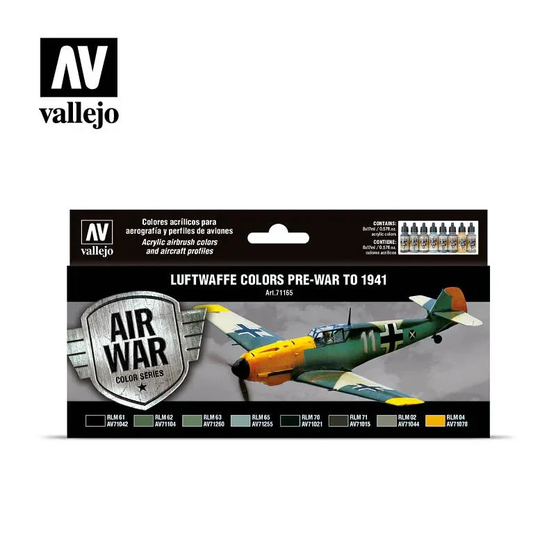 Vallejo 17ml Set of 8 (pre-war to 1941) Luftwaffe colors - 71165