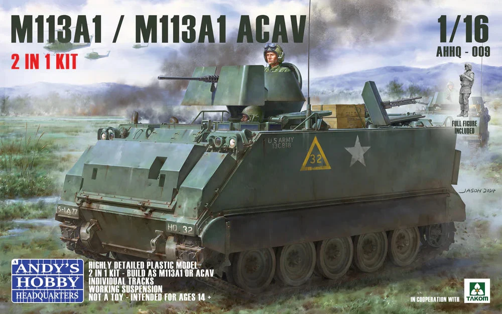 Andy's Hobby Headquarters 1/16 M113A1/M113A1 ACAV Armored Personnel Carrier (2 in 1)
