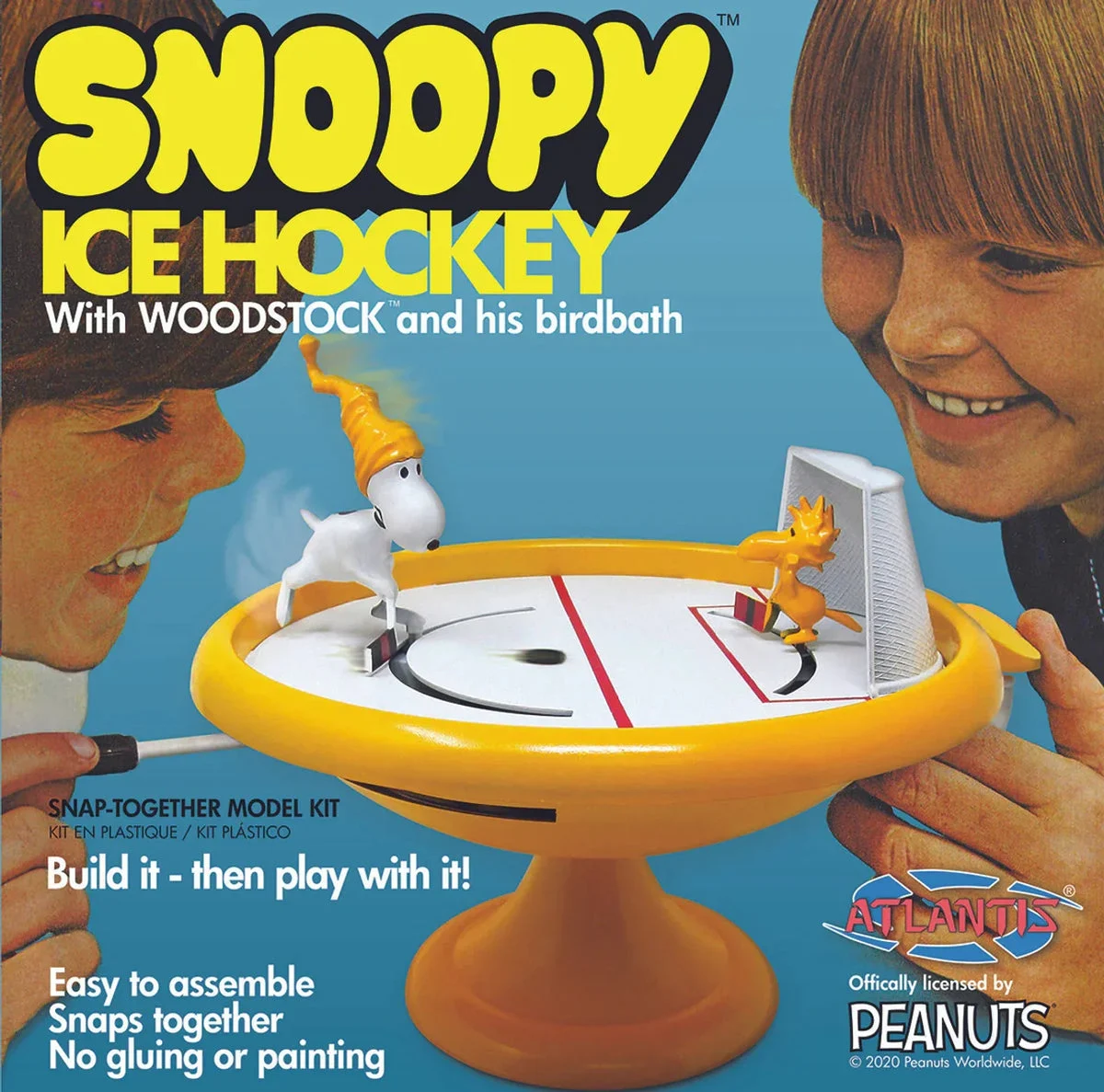 Atlantis Models Snoopy Ice Hockey w/Woodstock and His Bird Bath-5696