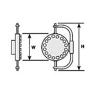 Plastruct 1-1/2" Medium Gray ABS Manway(3 per pack)