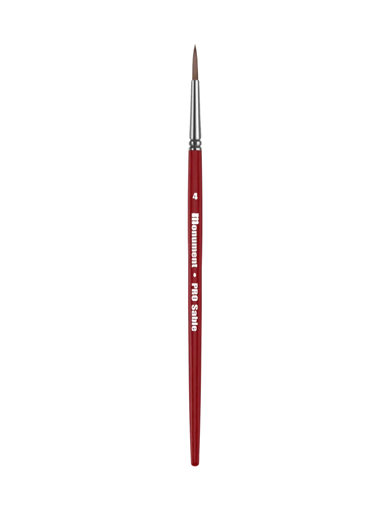 Pro Acryl PRO Series Sable Brush – #4 - Monument Hobbies
