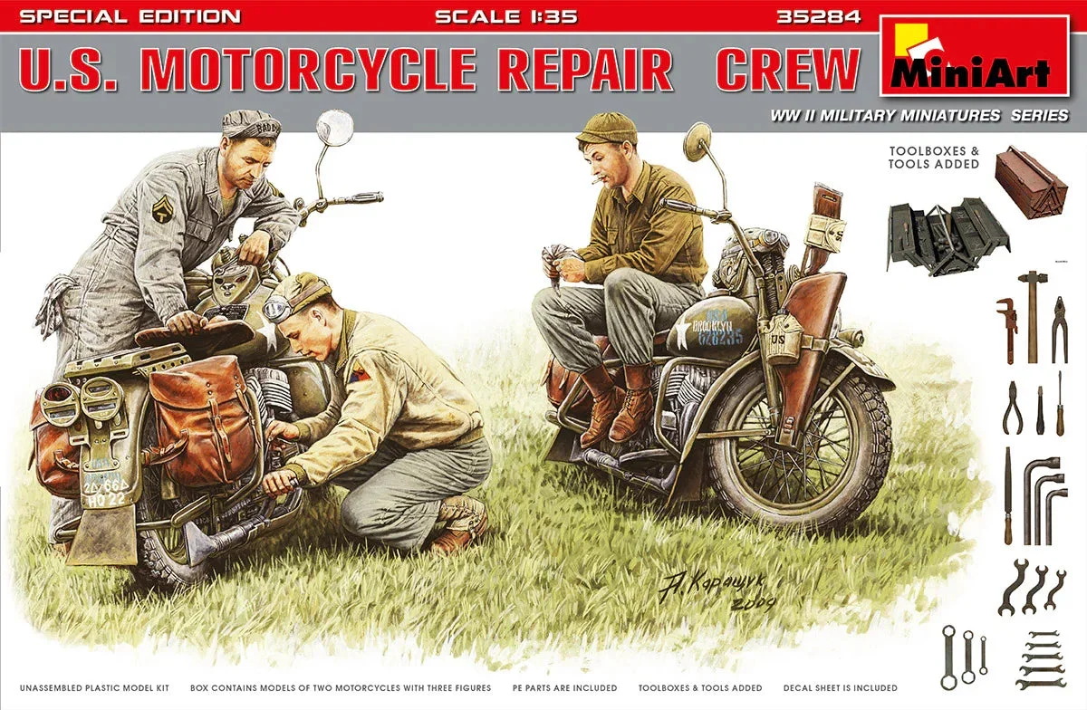 1/35 Mini Art - U.S. Motorcycle Repair Crew - 35284