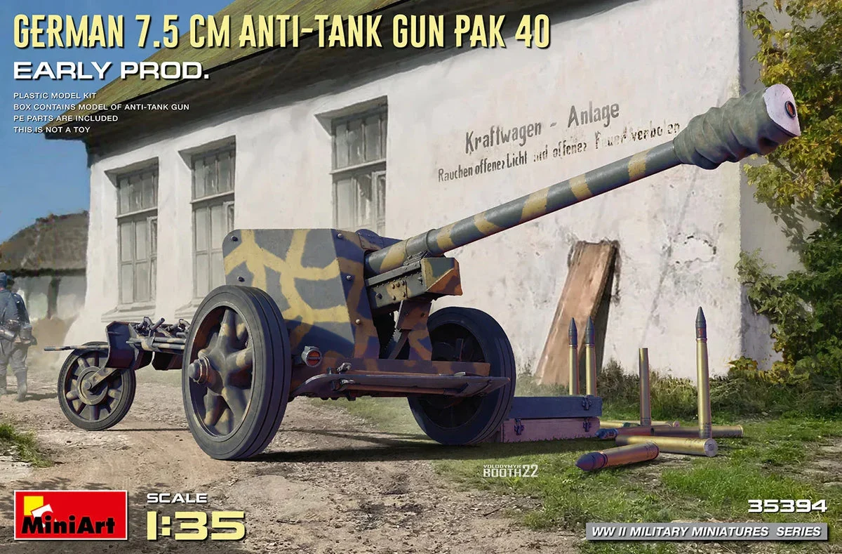 1/35 Mini Art - German 7.5cm Anti-Tank Gun Pak 40 - 35394