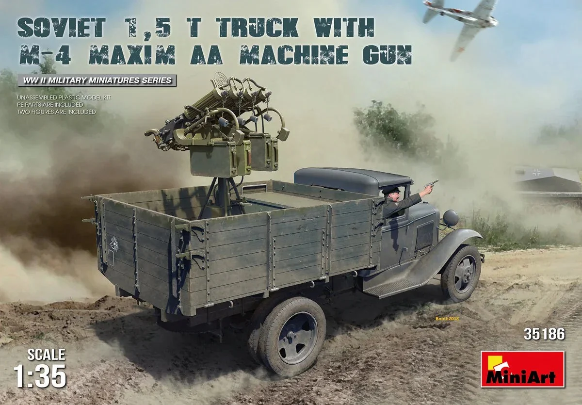 1/35 Mini Art - Soviet 1.5T Truck with M-4 Maxim AA Machine Gun - 35186
