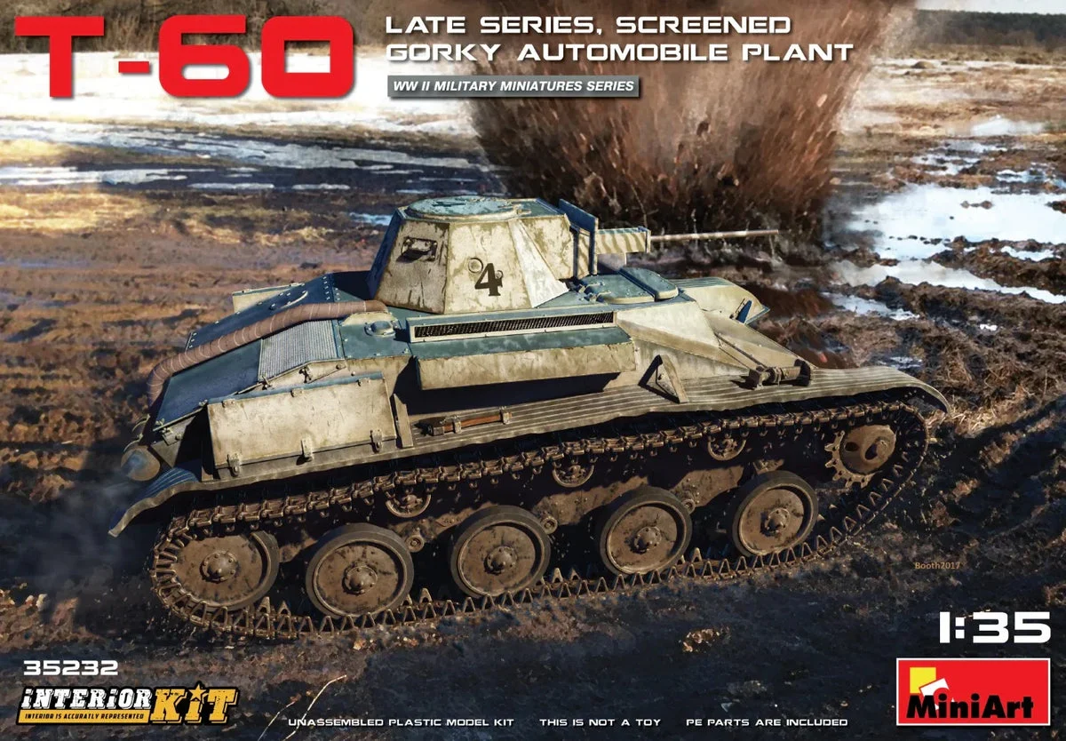 1/35 Mini Art - T-60 Late Series, Screened (Gorky Automobile Plant) - 35232