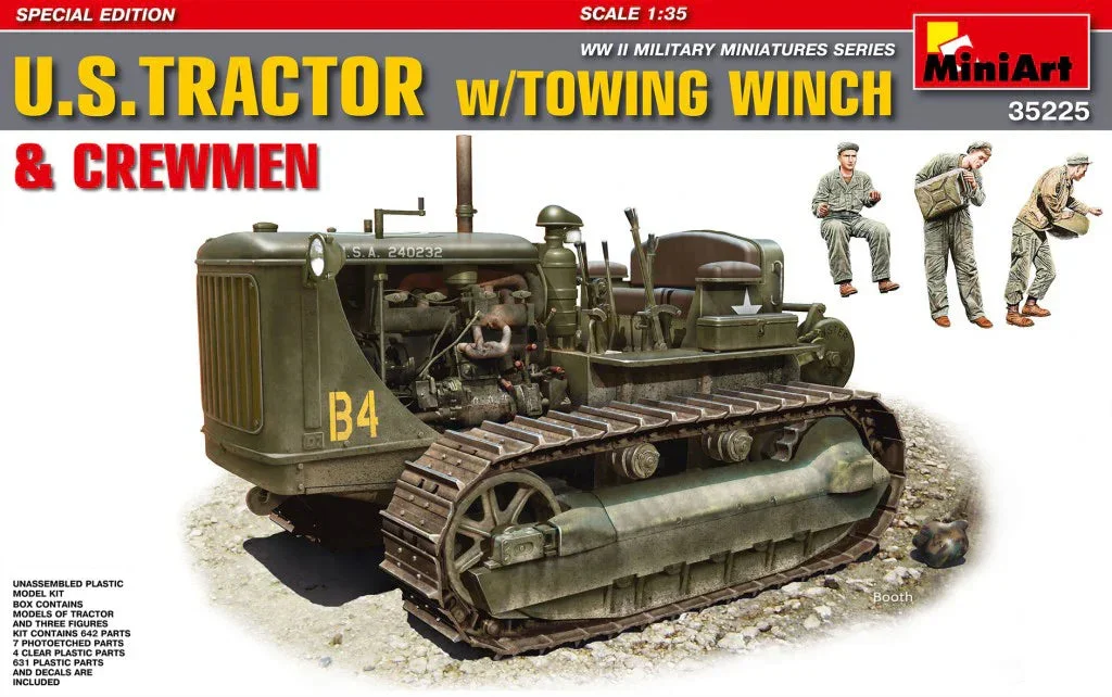 1/35 Mini Art - U.S. Tractor with Towing Winch & Crewmen - 35225